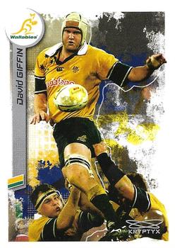 2003 Kryptyx The Defenders Australian Rugby Union #81 David Giffin Front